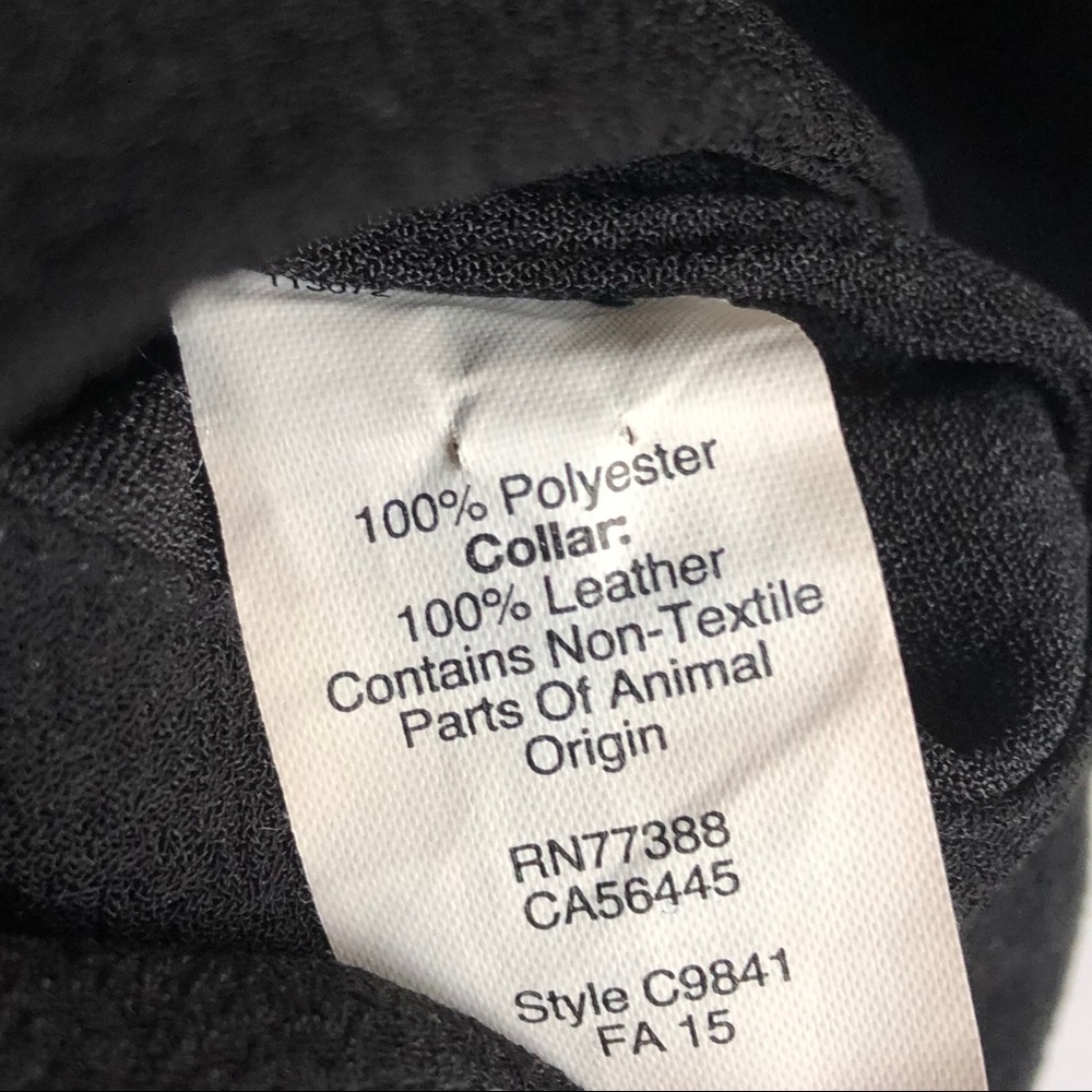 MADEWELL Leather Trim Tailored Tee Dress Black XS - Picture 8 of 9